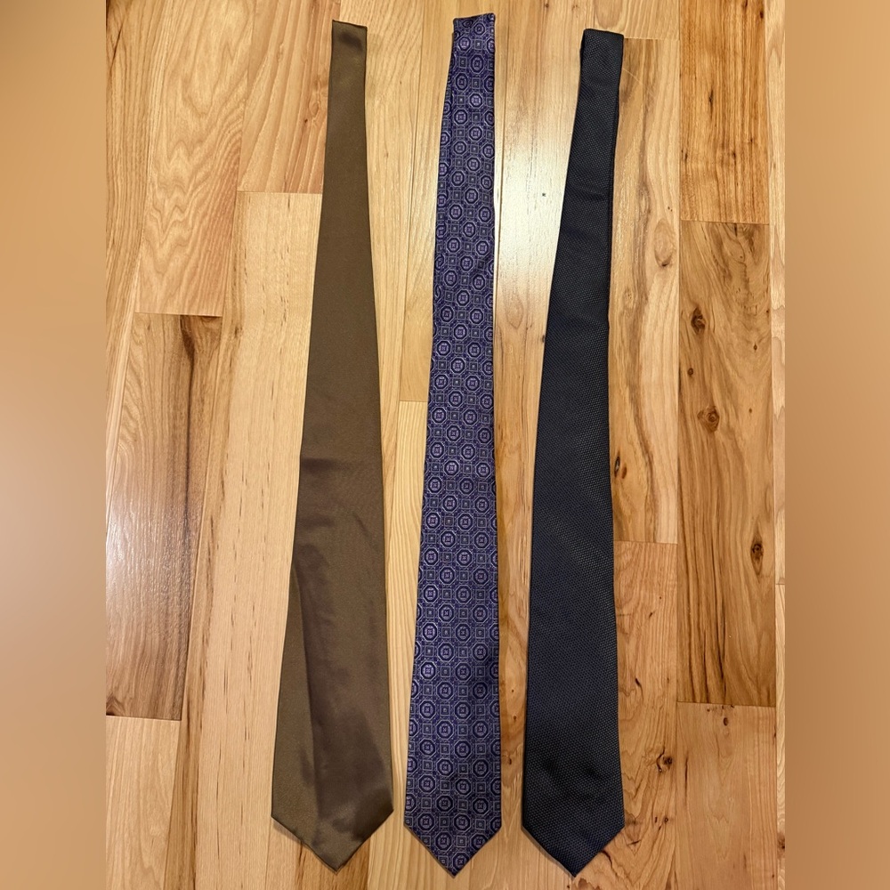 Polo by Ralph Lauren Brown, Purple, and Black Tie Trio